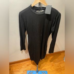 NBD Black Dress with Open Back Detail